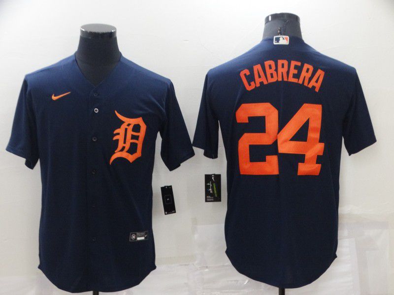 Men Detroit Tigers #24 Cabrera Dark Blue Game Nike 2022 MLB Jersey->houston astros->MLB Jersey